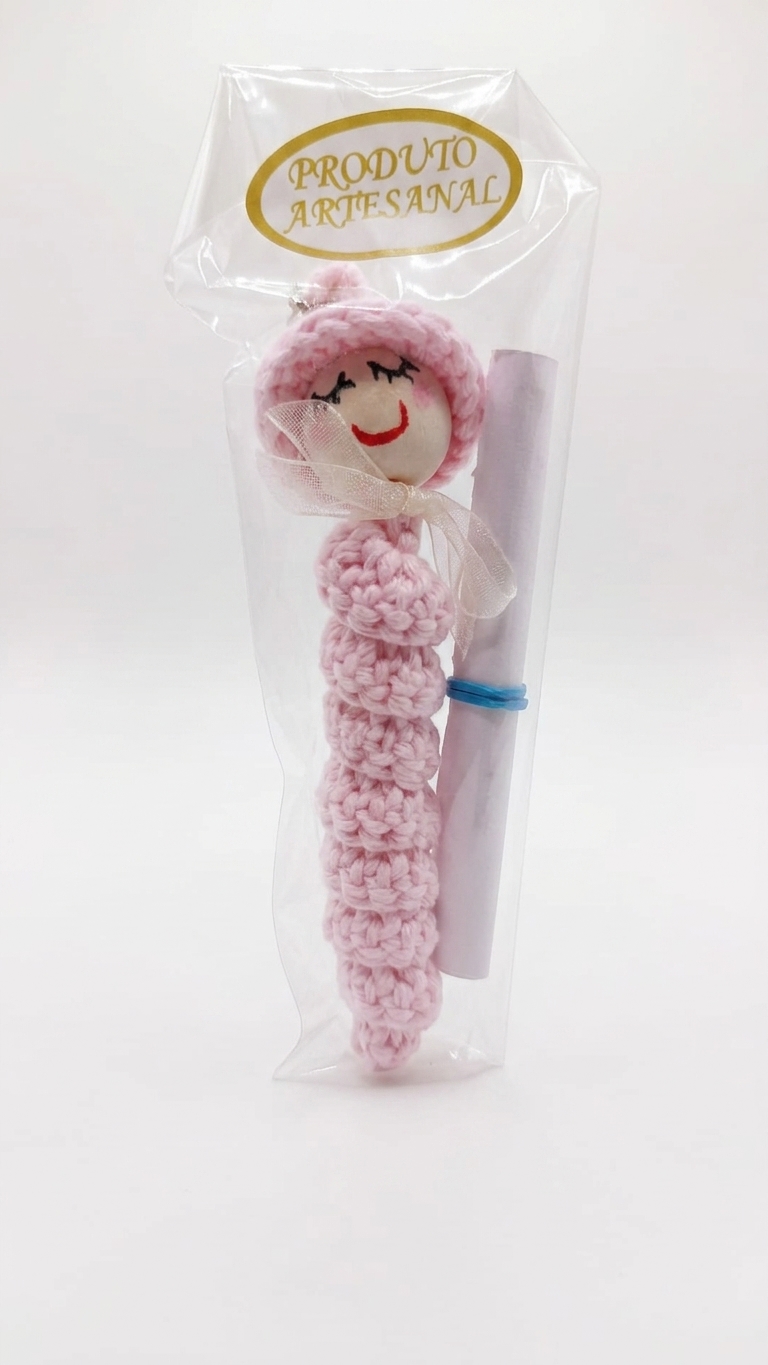 Gusano de la Felicidad artesanal en crochet - imagen 5