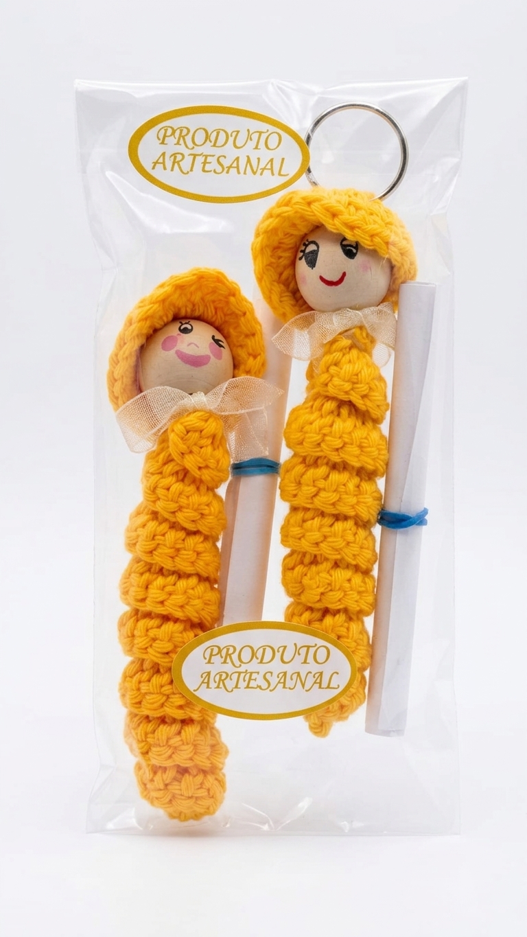 Gusano de la Felicidad artesanal en crochet - imagen 10