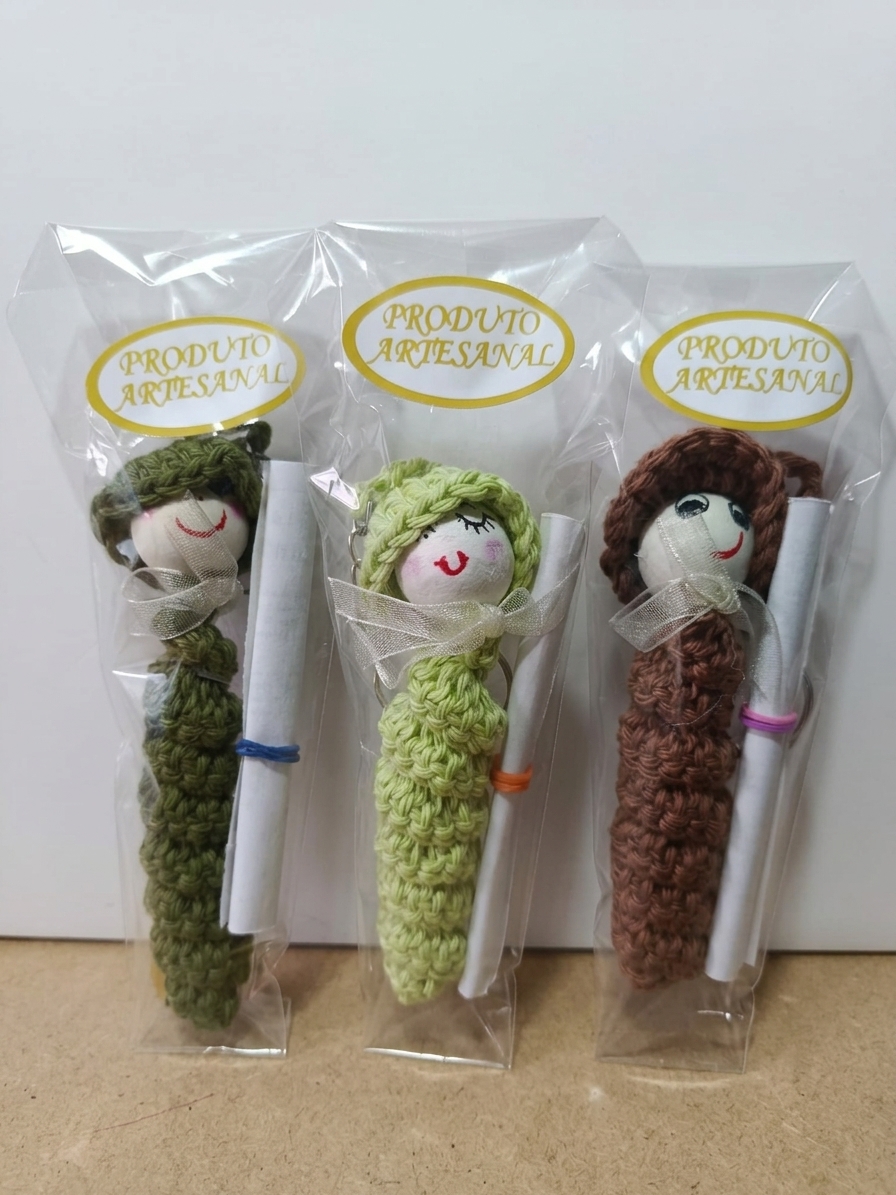 Gusano de la Felicidad artesanal en crochet - imagen 12