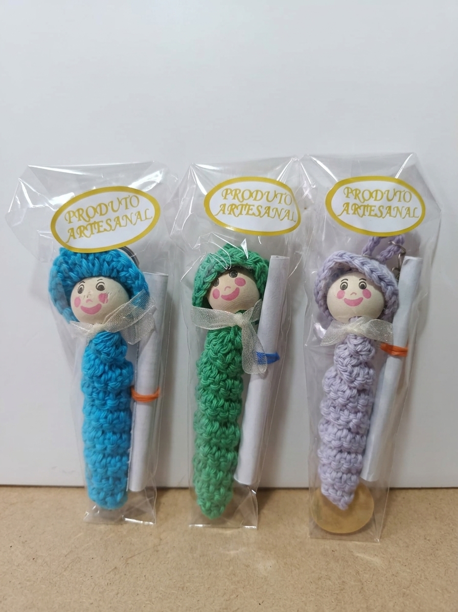 Gusano de la Felicidad artesanal en crochet - imagen 13